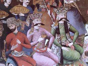Chehel Sotoun painting, a banquet by Shah Abbas II for Nader Mohammad Khan